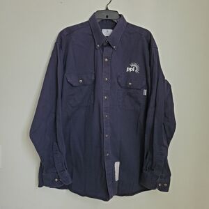 Tyndale Flame Resistant PPL Logo Button Down Shirt Size XL